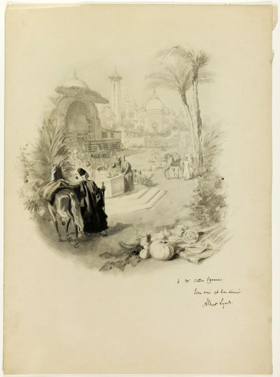 Studie für Illustration für Aline, Königin von Golconda von Albert Lynch