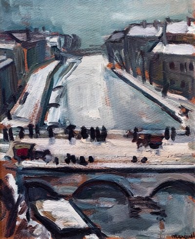 Brücke über die Seine im Winter, ca. 1906 von Albert Marquet