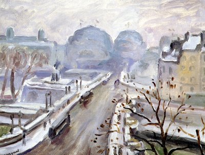 Pont Neuf im Schnee von Albert Marquet