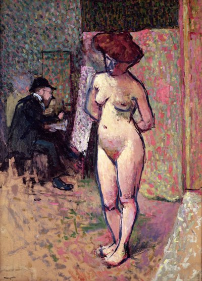 Matisse malt im Atelier von Manguin von Albert Marquet