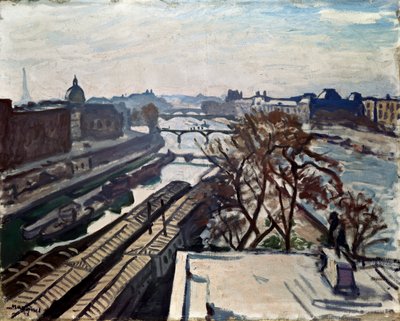 Blick auf die Seine und die Statue von Heinrich IV., ca. 1906 von Albert Marquet