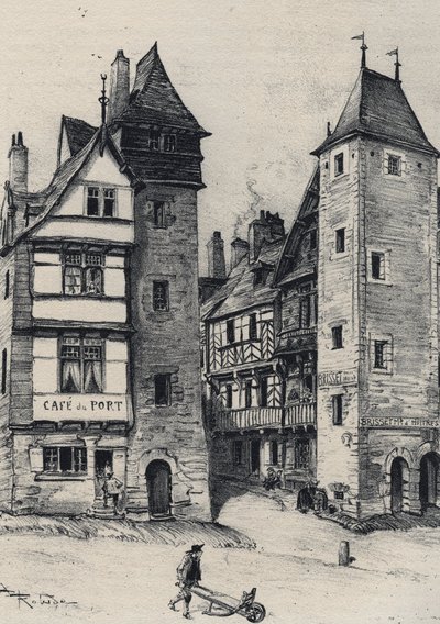 Eingang von Tréguier, Hauptstadt des Kantons des Departements Côtes-d