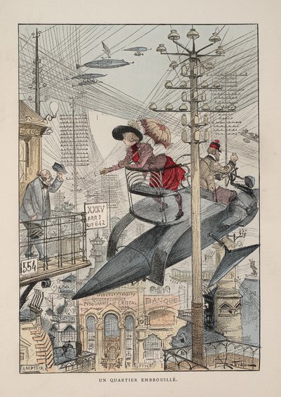 Illustration für Le vingtième siècle: La vie électrique von Albert Robida