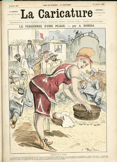 Illustration von Albert Robida (1848-1926) für das Titelblatt von La Caricature (1880) von Albert Robida