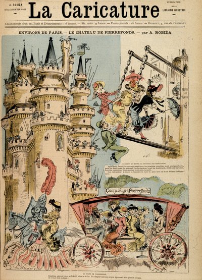 Der Weg zum Schloss Pierrefonds in der Oise (60) von Albert Robida