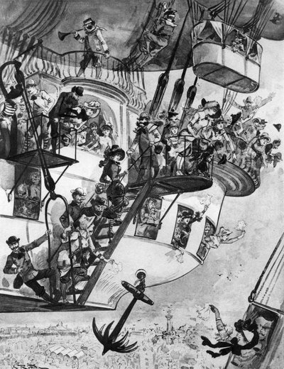 Transport der Zukunft von Albert Robida