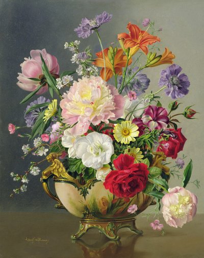 Blumenarrangement in einer Porzellanterrine von Albert Williams