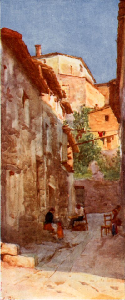 Dorfstraße in Anticoli, in den Sabiner Bergen von Alberto Pisa