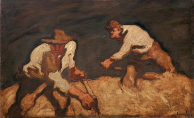 Schnitter in einem aufziehenden Sturm, 1912 von Albin Egger Lienz