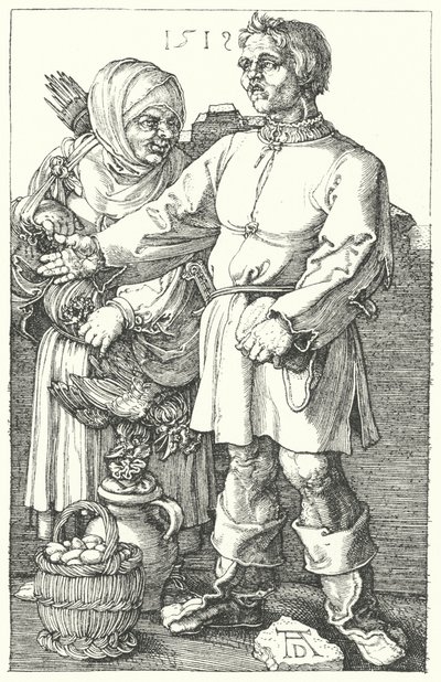 Bauern verkaufen ihre Produkte von Albrecht (after) Durer or Duerer