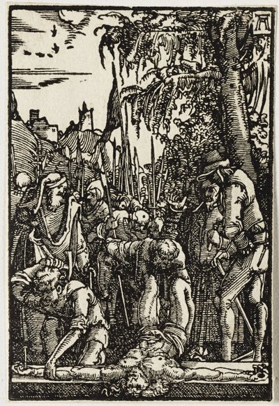 Christus ans Kreuz genagelt, ca. 1513 von Albrecht Altdorfer