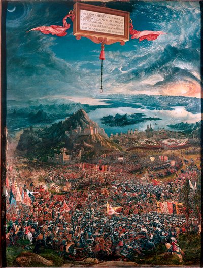Die Schlacht bei Issos, gewonnen von Alexander dem Großen im Jahr 333 v. Chr. von Albrecht Altdorfer
