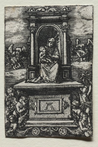 Die schöne Jungfrau von Regensburg auf einem Altar, kurz nach 1520 von Albrecht Altdorfer