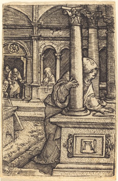 Die Jungfrau sucht Jesus im Tempel von Albrecht Altdorfer