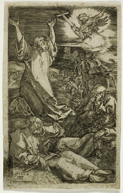 Agonie im Garten, aus der Gravierten Passion von Albrecht Dürer