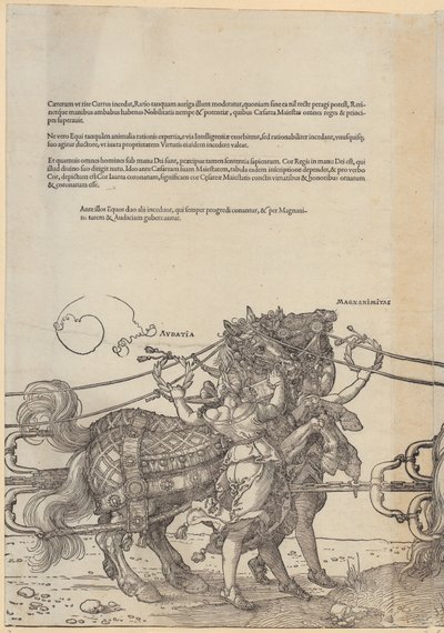 Audatia, Blatt 7 der Folge "Der Grosse Triumphwagen" von Albrecht Dürer