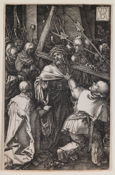 Kreuztragung, aus der Serie „Die gravierte Passion“ von Albrecht Dürer