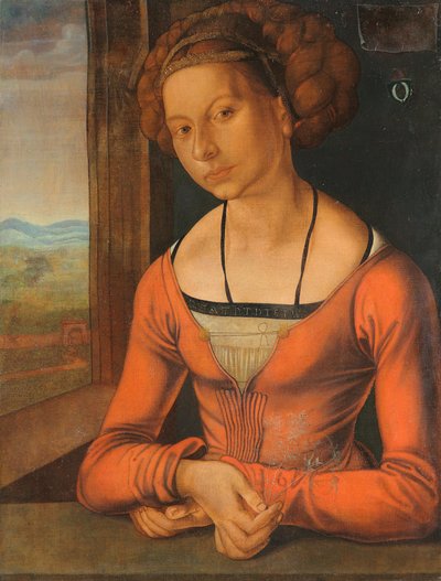 Bildnis einer jungen Frau mit geflochtenem Haar von Albrecht Dürer