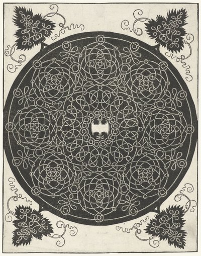 Stickmuster mit schildförmigem Emblem von Albrecht Dürer