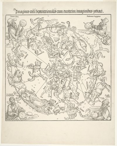 Himmelskarte des nördlichen Himmels (Imagines coeli septentrionalis) von Albrecht Dürer