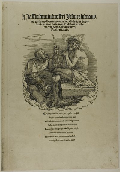 Christus, der Mann der Schmerzen, von einem Soldaten verspottet, aus Die Große Passion von Albrecht Dürer