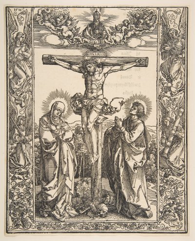 Christus am Kreuz zwischen der Jungfrau und dem Heiligen Johannes, 1516 von Albrecht Dürer