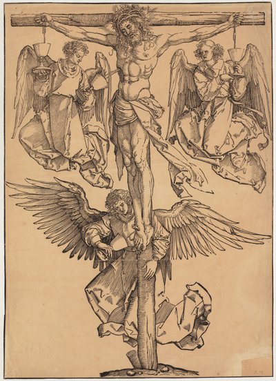 Christus am Kreuz mit den drei Engeln von Albrecht Dürer