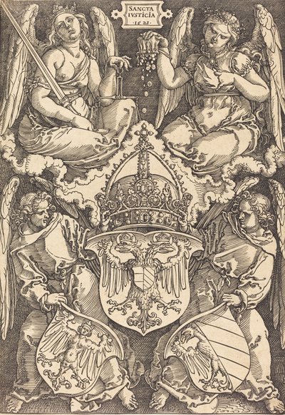 Wappen des Deutschen Reiches und der Stadt Nürnberg, 1521 von Albrecht Dürer