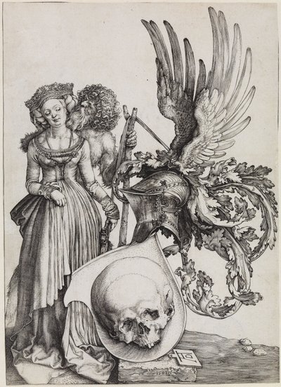 Das Wappen mit dem Totenkopf von Albrecht Dürer
