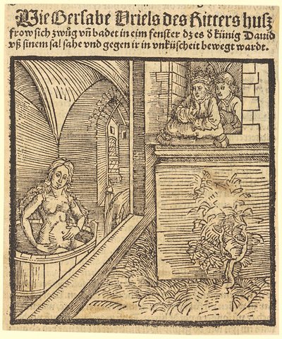 David sieht Bathseba sich baden von Albrecht Dürer
