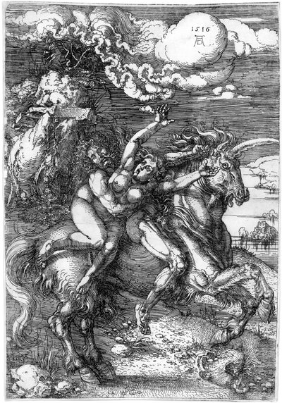 Entführung auf dem Einhorn von Albrecht Dürer