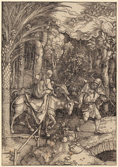 Flucht nach Ägypten, Blatt 14 der Folge "Das Marienleben" von Albrecht Dürer