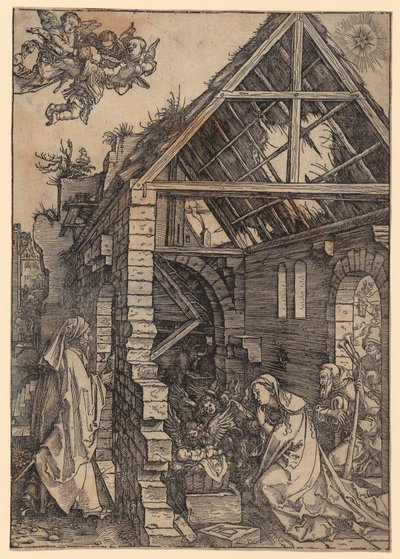 Geburt Christi, Blatt 10 der Folge "Das Marienleben" von Albrecht Dürer