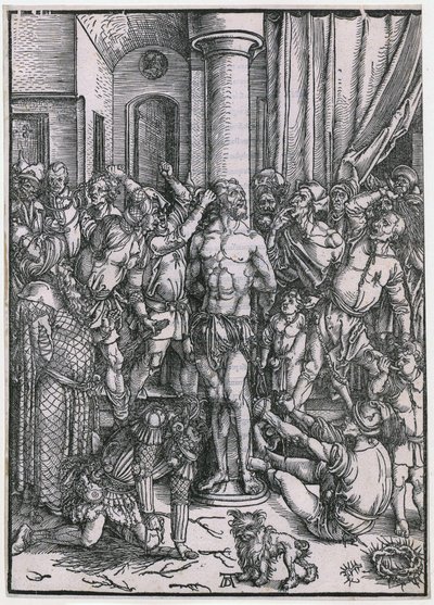 Geißelung Christi, Blatt 5 der Folge "Die Große Passion" von Albrecht Dürer