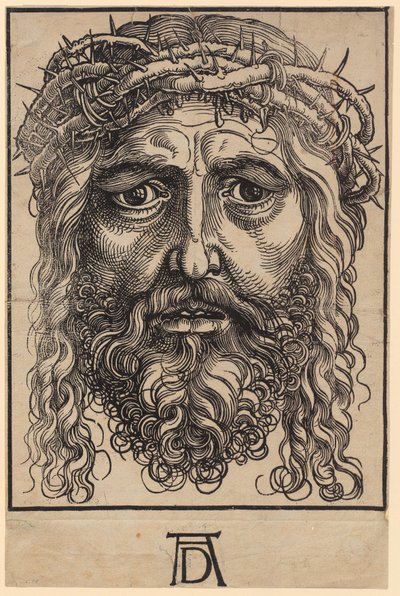 Großer Christuskopf mit Dornenkrone von Albrecht Dürer