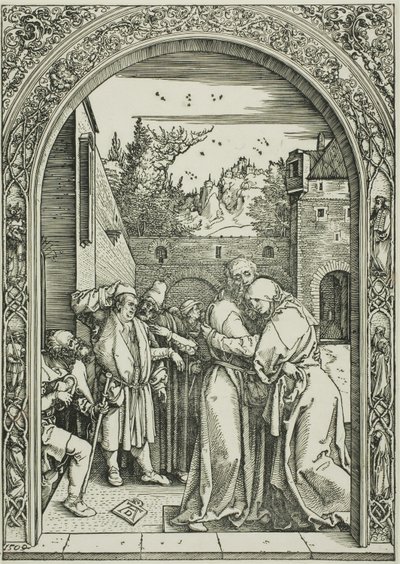 Joachim und St. Anna treffen sich am Goldenen Tor, aus Das Leben der Jungfrau von Albrecht Dürer