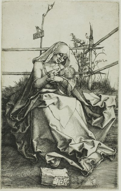 Madonna auf einer grünen Bank von Albrecht Dürer
