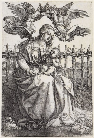 Maria mit dem Kind, von zwei Engeln gekrönt von Albrecht Dürer