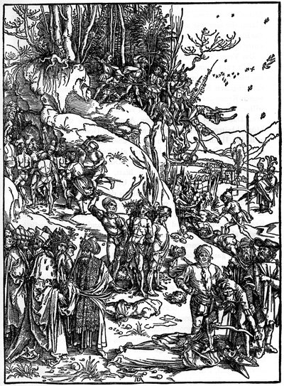 Martyrium der zehntausend Christen auf dem Berg Ararat, 1495-1497, 1936 von Albrecht Dürer