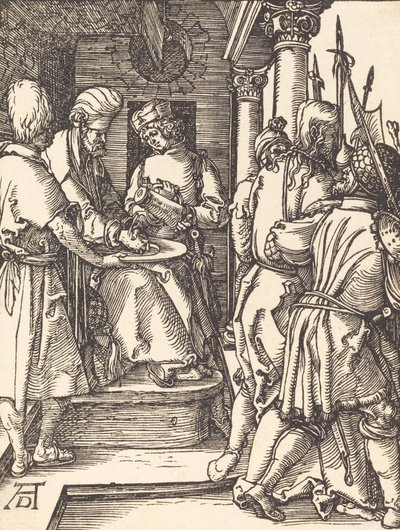 Pilatus wäscht seine Hände, wahrscheinlich ca. 1509-1510 von Albrecht Dürer