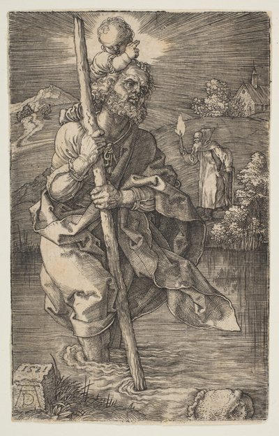 Heiliger Christophorus nach rechts blickend von Albrecht Dürer