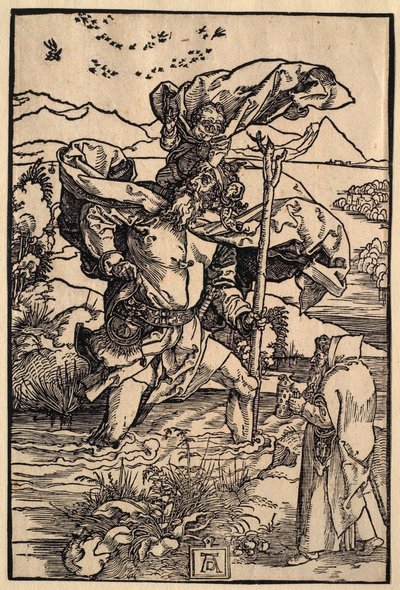 Heiliger Christophorus mit Vogelflug von Albrecht Dürer