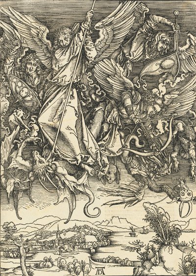 Der heilige Michael kämpft gegen den Drachen von Albrecht Dürer
