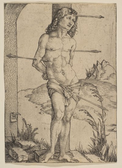 Der heilige Sebastian an die Säule gebunden von Albrecht Dürer