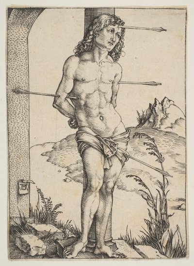 Heiliger Sebastian an die Säule gebunden, ca. 1499 von Albrecht Dürer
