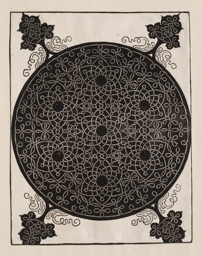 Sechster Knoten, 7 kleine Knotensysteme mit schwarzen Zentren von Albrecht Dürer