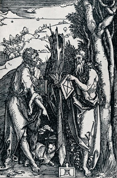 St. Johannes der Täufer und St. Onuphrius, 1504, 1906 von Albrecht Dürer