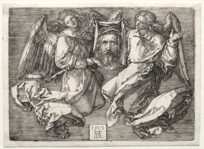 Schweißtuch von zwei Engeln gezeigt von Albrecht Dürer