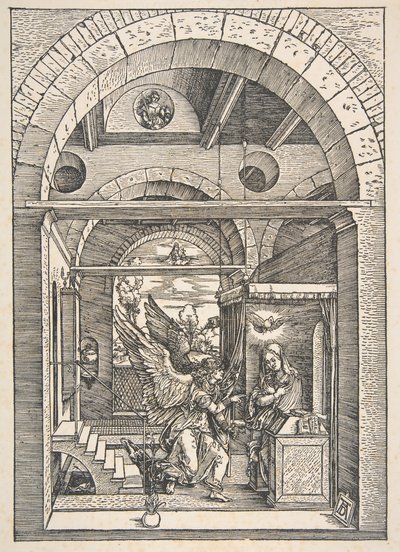 Die Verkündigung, aus Das Leben der Jungfrau, Lateinische Ausgabe, 1511 von Albrecht Dürer