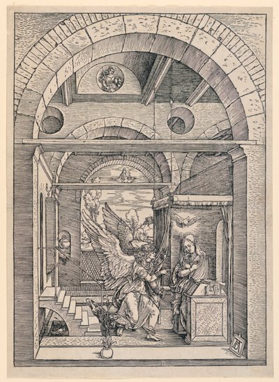 Die Verkündigung, aus der Serie Das Leben der Jungfrau von Albrecht Dürer